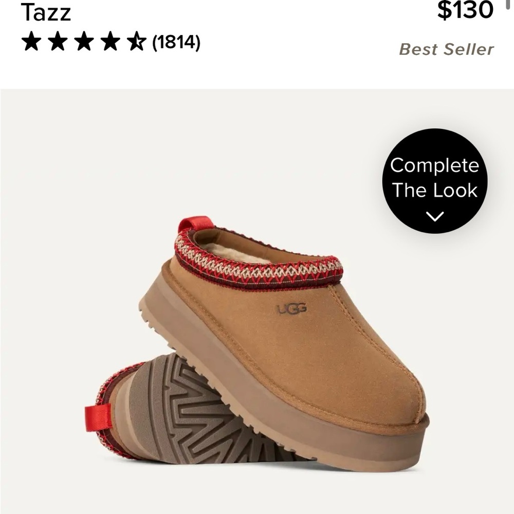 Brand new!! SOLD OUT Ugg Tazz Platform Slippers in Chestnut (size 8)